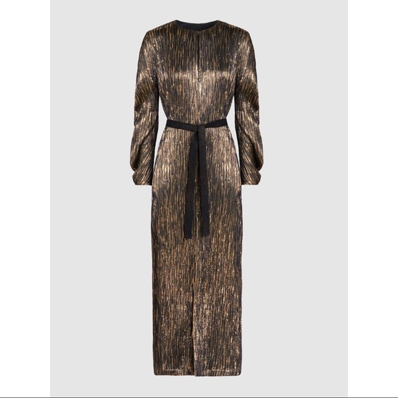 Zero + Maria Cornejo Dresses & Skirts - ZERO + MARIA CORNEJO Gold Metallic Martin Dress 16